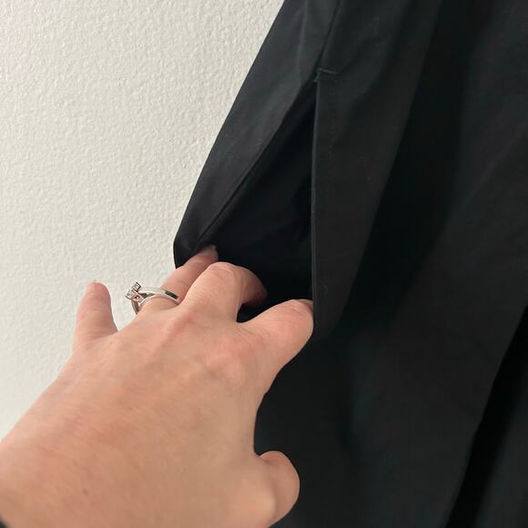 J. Crew Factory Women's Ribbed-Knit Mixy A-Line Midi Dress Black M Medium New - Picture 5 of 8